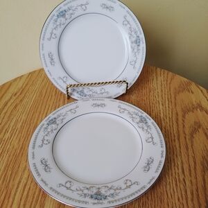 Fine Porcelain China DIANE Made in Japan 6.5" Bread‎ Plates Set of 2
